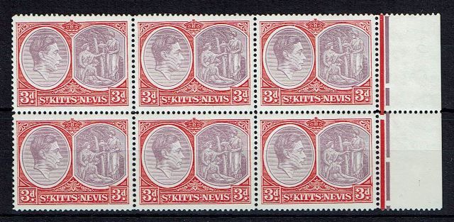 Image of St Kitts Nevis SG 73g/73g var UMM British Commonwealth Stamp